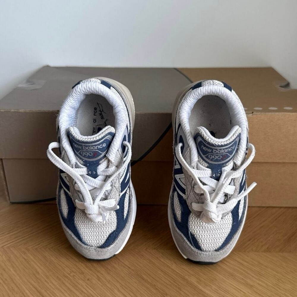 New Balance 990 V6 Grey/Blue Toddler Sneakers- SZ 7.5 C - Picture 8 of 13